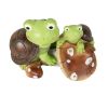 [only for pickup with a prepaid label]Garden Statue Cute Frog Face Turtles Figurines,Solar Powered Resin Animal Sculpture with 3 Led Lights for Patio,