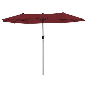 13 ft. Market No Weights Patio Umbrella 2-Side - Red