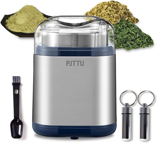 Electric Grinder For Herb,pice,Pollen And Coffee Fast Grinding For Flower Buds,Dry Spices,And Herbs Compact Size Silver Electric Grinder For Herb,pice,Pollen And Coffee Fast Grinding For Flower Buds,Dry Spices,And Herbs Compact Size Silver