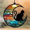 1pc color commemorative cat and dog UV printed acrylic hanging decoration for home window decoration pendant