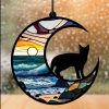 1pc color commemorative cat and dog UV printed acrylic hanging decoration for home window decoration pendant