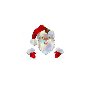 Christmas Fence Peek And Decoration Santa Claus Reindeer Fence Yard Signs For Holiday Xmas Garden Courtyard Wall Decorations (Color: Santa)