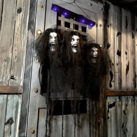 Haunted Hill Farm Zombie Bride with Pop-Up Head and Light-Up Eyes (Style: 35.43'' Floating Bride Heads)
