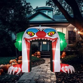 Halloween Outdoor Decorations, Blow Up Yard Decorations, Built-in LED Lights DÃ©cor for Indoor Home Party Garden Lawn Store, 5.9FT Pumpkin Ghost (Style: Clown Archway)