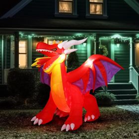 Halloween Outdoor Decorations, Blow Up Yard Decorations, Built-in LED Lights DÃ©cor for Indoor Home Party Garden Lawn Store, 5.9FT Pumpkin Ghost (Style: Fire Dragon)