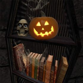 Lantern Halloween Pumpkin Lights- Waterproof Pre-lit Pumpkin Lighted JackoLantern for Halloween Porch, Party, Front Door (Color: 9 Inch-smile Face)