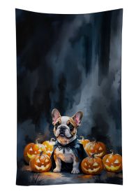 French Bulldog Puppy Halloween Kitchen Towel Dish Cloths Guest Hand Towel Decorative Bathroom Towel for Face,Tea, Dishcloth, Kitchen and Bath (Default: Default)