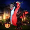 12FT Halloween Inflatables Decoration Giant Ghost with 3-Colored Flame Rotation LED Light Spooky Halloween Decorations Outdoor Blow Up Yard Decoration