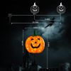 Solar Halloween Pumpkin LED Lights, Set of 4 Big Pumpkin Stake Lights 2 Modes for Outdoor Halloween Pathway Yard Garden Decoration