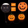 Solar Halloween Pumpkin LED Lights, Set of 4 Big Pumpkin Stake Lights 2 Modes for Outdoor Halloween Pathway Yard Garden Decoration