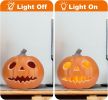 Lantern Halloween Pumpkin Lights- Waterproof Pre-lit Pumpkin Lighted JackoLantern for Halloween Porch, Party, Front Door