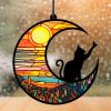 1pc color commemorative cat and dog UV printed acrylic hanging decoration for home window decoration pendant