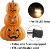 Lantern Halloween Pumpkin Lights- Waterproof Pre-lit Pumpkin Lighted JackoLantern for Halloween Porch, Party, Front Door