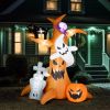 Halloween Outdoor Decorations, Blow Up Yard Decorations, Built-in LED Lights DÃ©cor for Indoor Home Party Garden Lawn Store, 5.9FT Pumpkin Ghost
