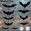 36 Pack Halloween Bats Wall Decor â€“ Lighted 3D Bat Stickers Assorted Size for Halloween Party, Bedroom Window Decorations