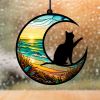 1pc color commemorative cat and dog UV printed acrylic hanging decoration for home window decoration pendant